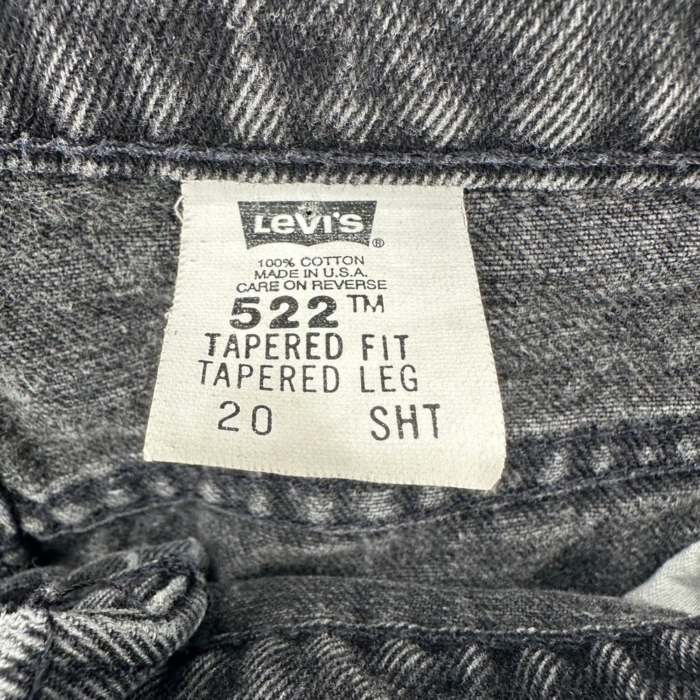 Levi's 522 Women 37 Black Tapered Leg Jeans High Rise Vintage Made in USA Y2K - Picture 5 of 8